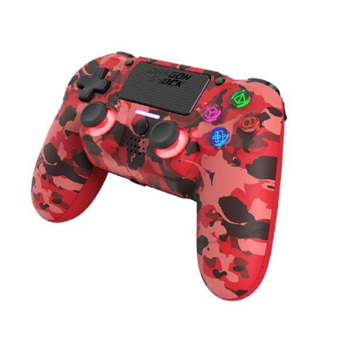 DRAGON SHOCK MIZAR SONY PS4 CONTROLLER WIRELESS DI PRECISIONE RED CAMOUFLAGE